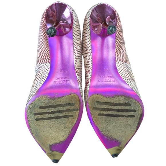 Le Silla pop art satin bejewelled Pointed Toe Crystal Embellished Pumps Size 36 - Picture 13 of 16